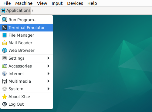 screenshot showing command line terminal icon location